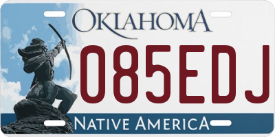 OK license plate 085EDJ