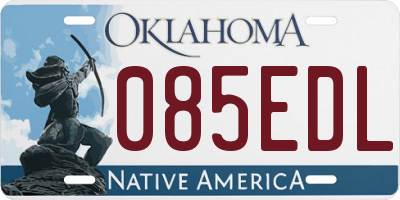 OK license plate 085EDL