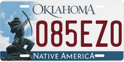 OK license plate 085EZO