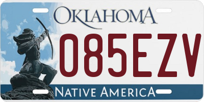 OK license plate 085EZV