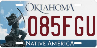 OK license plate 085FGU