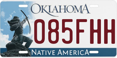 OK license plate 085FHH