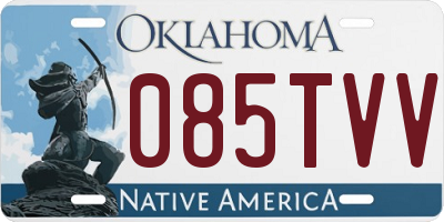 OK license plate 085TVV