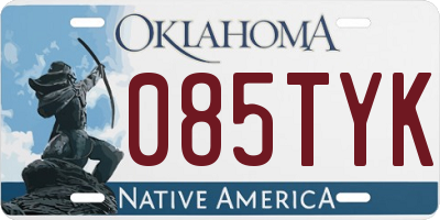 OK license plate 085TYK