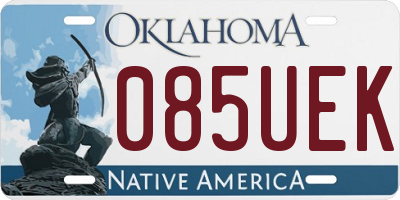 OK license plate 085UEK