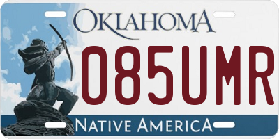 OK license plate 085UMR