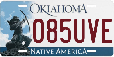 OK license plate 085UVE