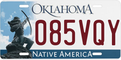 OK license plate 085VQY