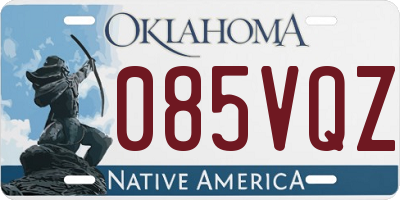 OK license plate 085VQZ