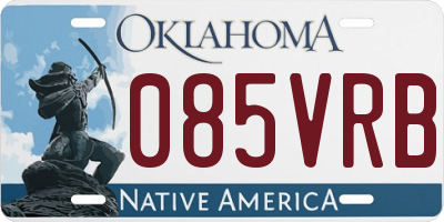 OK license plate 085VRB