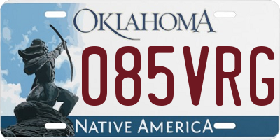 OK license plate 085VRG