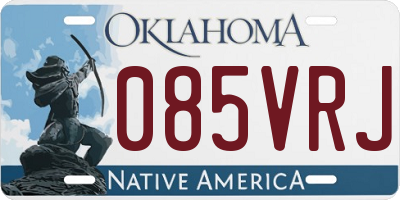 OK license plate 085VRJ