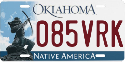 OK license plate 085VRK