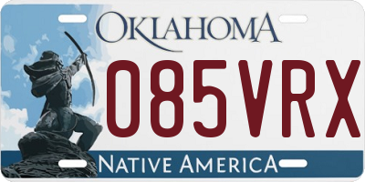 OK license plate 085VRX