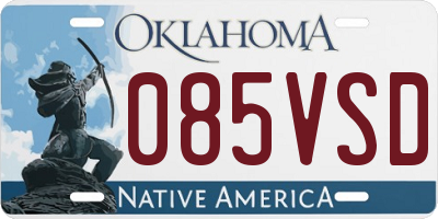 OK license plate 085VSD