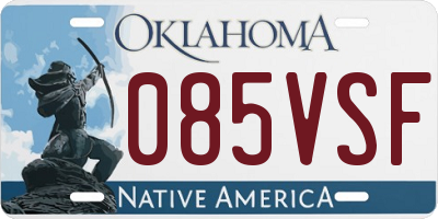 OK license plate 085VSF