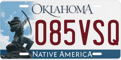 OK license plate 085VSQ