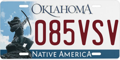 OK license plate 085VSV