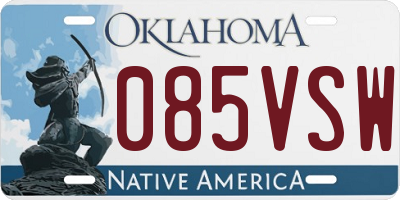 OK license plate 085VSW