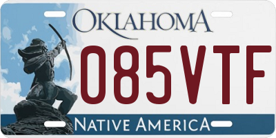 OK license plate 085VTF