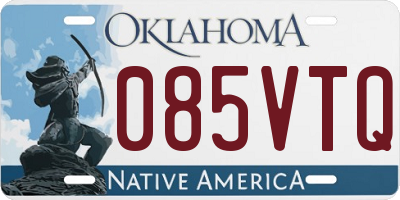 OK license plate 085VTQ
