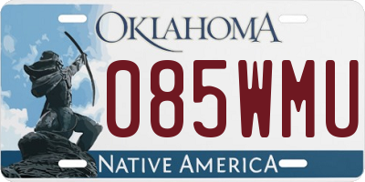 OK license plate 085WMU