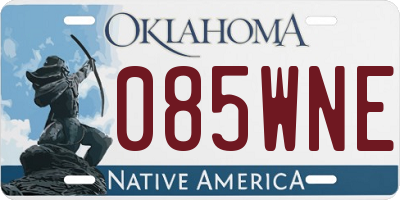OK license plate 085WNE