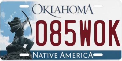 OK license plate 085WOK