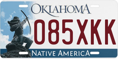 OK license plate 085XKK