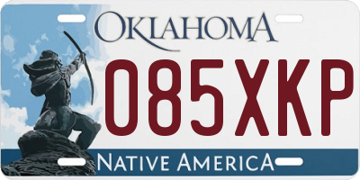 OK license plate 085XKP