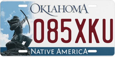 OK license plate 085XKU