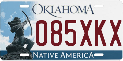 OK license plate 085XKX
