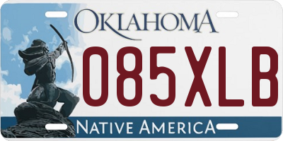 OK license plate 085XLB