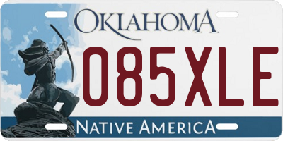 OK license plate 085XLE