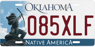 OK license plate 085XLF