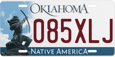 OK license plate 085XLJ