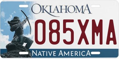 OK license plate 085XMA