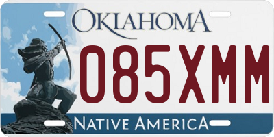 OK license plate 085XMM