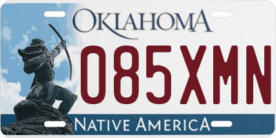 OK license plate 085XMN