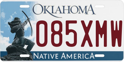 OK license plate 085XMW