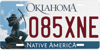 OK license plate 085XNE