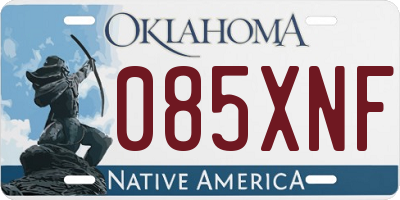 OK license plate 085XNF