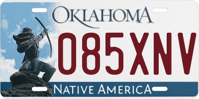 OK license plate 085XNV