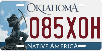 OK license plate 085XOH