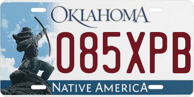 OK license plate 085XPB