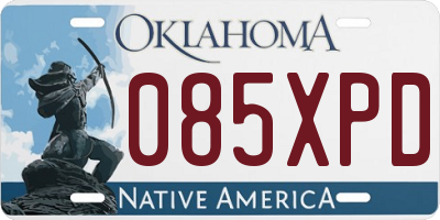 OK license plate 085XPD