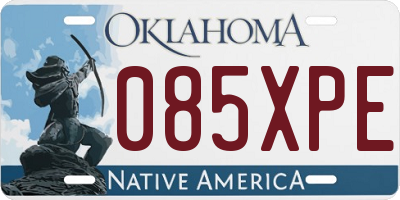 OK license plate 085XPE
