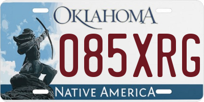 OK license plate 085XRG