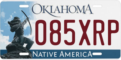 OK license plate 085XRP