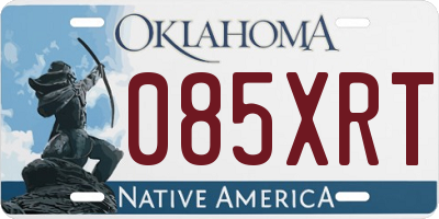 OK license plate 085XRT